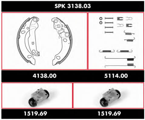 Remsa SPK 3138.03 Brake shoe set SPK313803 SPK313803 Remsa Brake shoe set