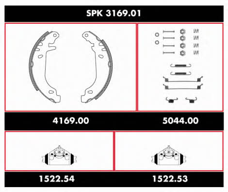  SPK 3169.01 Brake shoe set SPK316901
