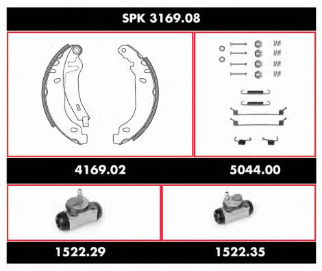 SPK316908 Remsa Brake shoe set