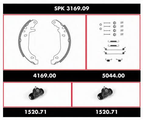  SPK 3169.09 Brake shoe set SPK316909