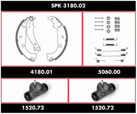 Remsa SPK 3180.02 Brake shoe set SPK318002