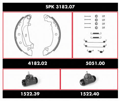  SPK 3182.07 Brake shoe set SPK318207