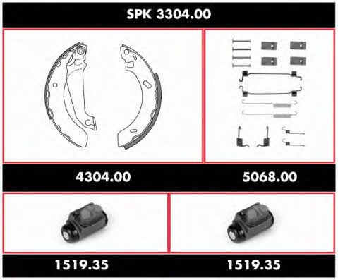  SPK 3304.00 Brake shoe set SPK330400