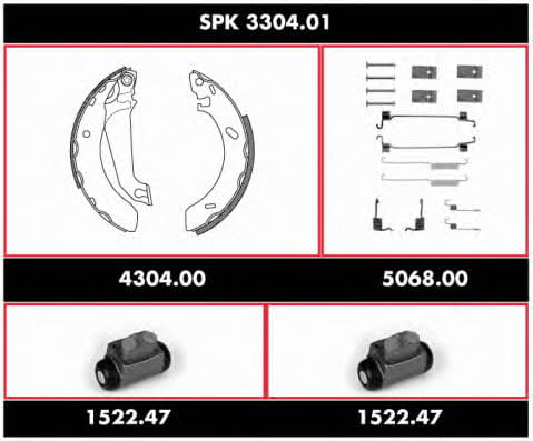  SPK 3304.01 Brake shoe set SPK330401