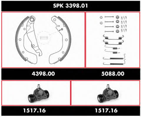  SPK 3398.01 Brake shoe set SPK339801