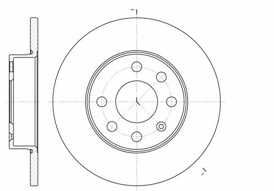 Remsa 6664.00 Unventilated front brake disc 666400