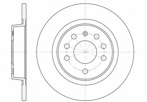 Rear solid brake disc Remsa 6688.00