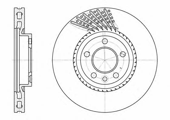 Remsa 6749.10 Front brake disc ventilated 674910