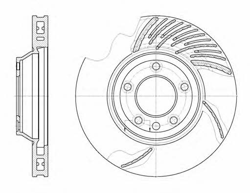 Remsa 6769.11 Front brake disc ventilated 676911