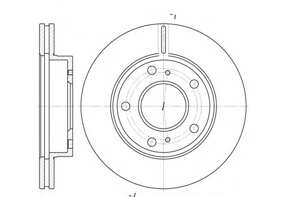 Remsa 6797.10 Front brake disc ventilated 679710