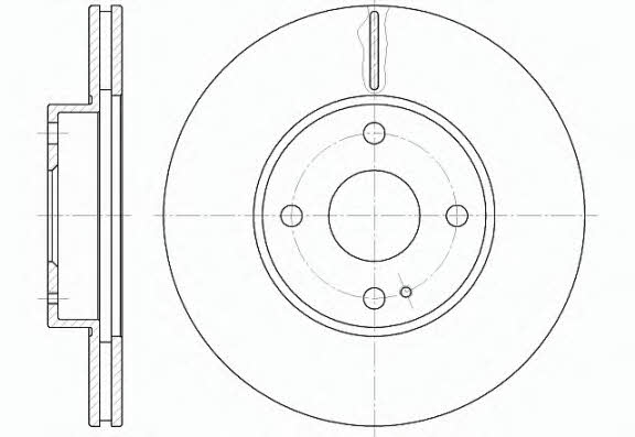 Remsa 6843.10 Front vented brake disc 684310 684310 Remsa Front vented brake disc