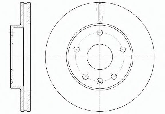 Remsa 6960.10 Front brake disc ventilated 696010