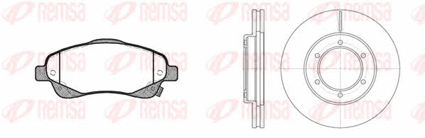 Remsa 81046.01 Front ventilated brake discs with pads, set 8104601