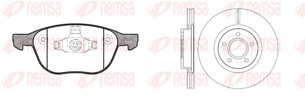 Remsa 81082.01 Front ventilated brake discs with pads, set 8108201