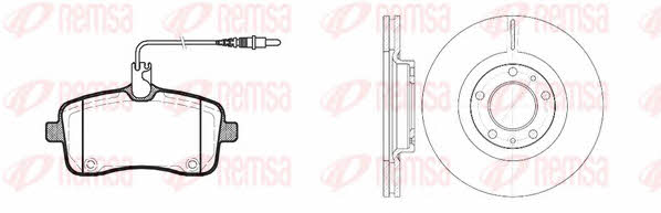 8110200 Remsa Front ventilated brake discs with pads, set