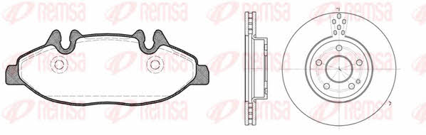 8110900 Remsa Front ventilated brake discs with pads, set