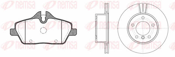 8113100 Remsa Front ventilated brake discs with pads, set