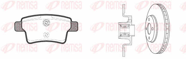 Remsa 81241.20 Brake discs with pads rear non-ventilated, set 8124120 8124120 Remsa Brake discs with pads rear non-ventilated, set