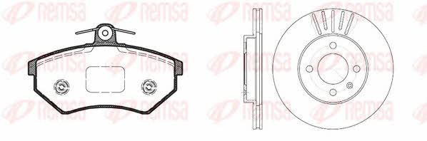 813401 Remsa Front ventilated brake discs with pads, set