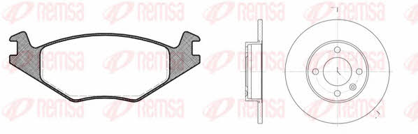 Remsa 8171.02 Brake discs with pads front non-ventilated, set 817102