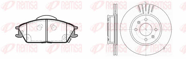  8224.01 Front ventilated brake discs with pads, set 822401