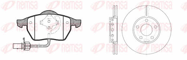 839000 Remsa Front ventilated brake discs with pads, set