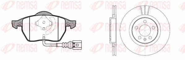839006 Remsa Front ventilated brake discs with pads, set