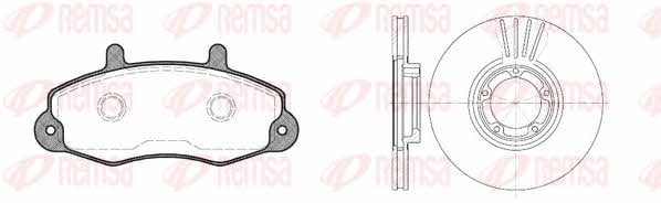 Remsa 8391.00 Front ventilated brake discs with pads, set 839100