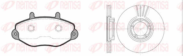 Remsa 8392.00 Front ventilated brake discs with pads, set 839200