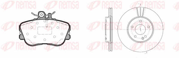  8445.01 Front ventilated brake discs with pads, set 844501