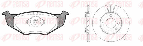 Remsa 8609.01 Front ventilated brake discs with pads, set 860901