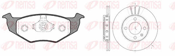  8609.02 Front ventilated brake discs with pads, set 860902