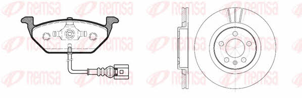 863301 Remsa Front ventilated brake discs with pads, set