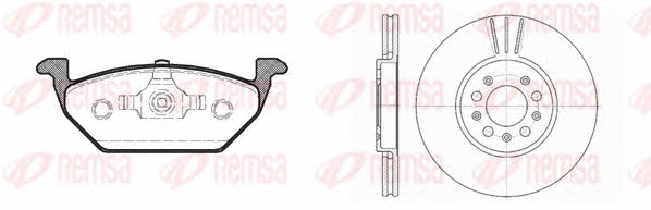 863306 Remsa Front ventilated brake discs with pads, set