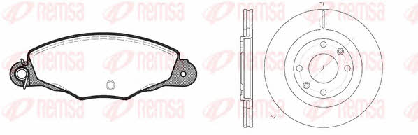 865901 Remsa Front ventilated brake discs with pads, set