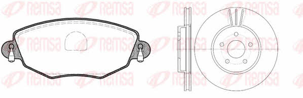 Remsa 8776.00 Front ventilated brake discs with pads, set 877600