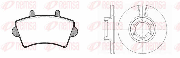 Remsa 8819.00 Front ventilated brake discs with pads, set 881900