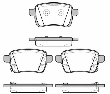 Brake pad Opel Corsa E: 145022 Remsa Brake pad set
