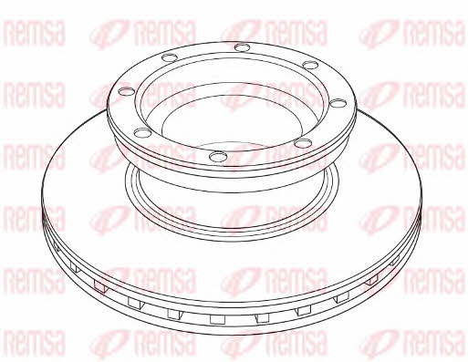 Remsa NCA1219.20 Front brake disc ventilated NCA121920