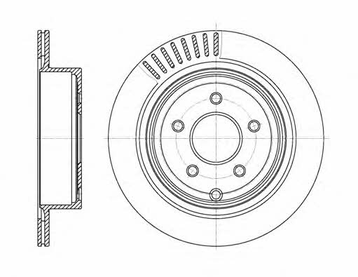 Remsa 61091.10 Rear ventilated brake disc 6109110