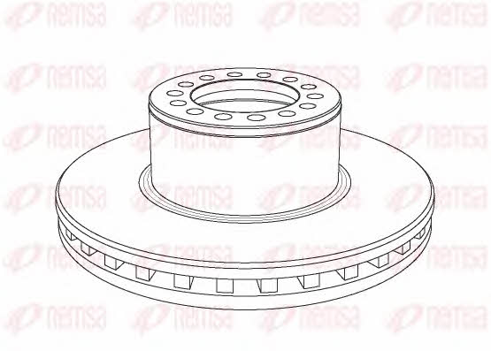 Remsa NCA1055.20 Front brake disc ventilated NCA105520