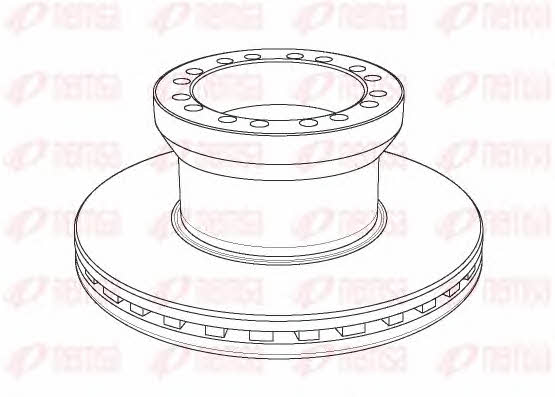 Remsa NCA1155.20 Front brake disc ventilated NCA115520