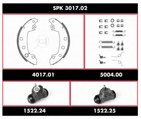  SPK 3017.02 Brake shoe set SPK301702