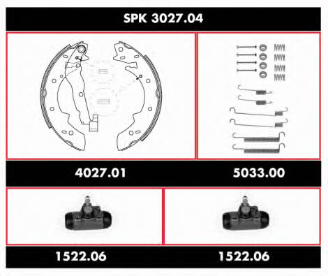 Remsa SPK 3027.04 Brake shoe set SPK302704