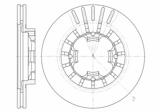 Remsa 61108.10 Front brake disc ventilated 6110810