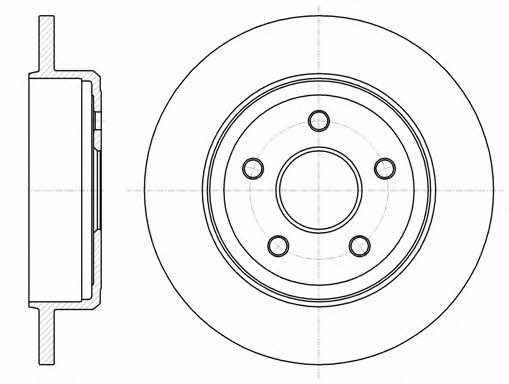 Remsa 61211.00 Rear solid brake disc 6121100 6121100 Remsa Rear solid brake disc