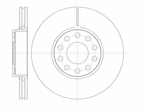 Remsa 61227.10 Front vented brake disc 6122710 6122710 Remsa Front vented brake disc