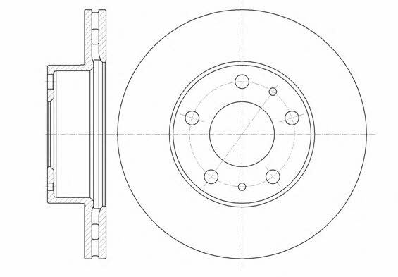 Remsa 61351.10 Front brake disc ventilated 6135110