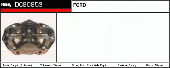 Remy DC80853 Brake caliper front right DC80853