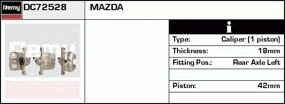 Remy DC72528 Brake caliper rear left DC72528